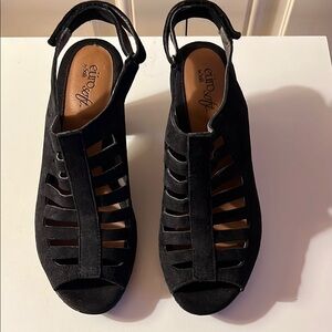 Sofft Black Suede Sandals